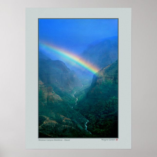 Waimia Canyon Rainbow - Kauai Poster (Front)