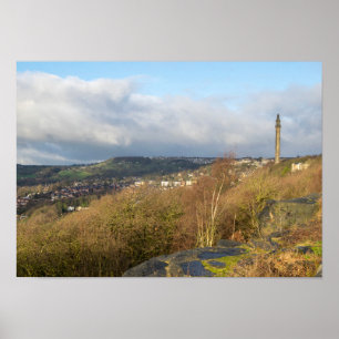 Wainhouse Tower from Albert Promenade, Halifax Poster