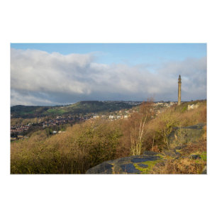 Wainhouse Tower from Albert Promenade, Halifax Poster