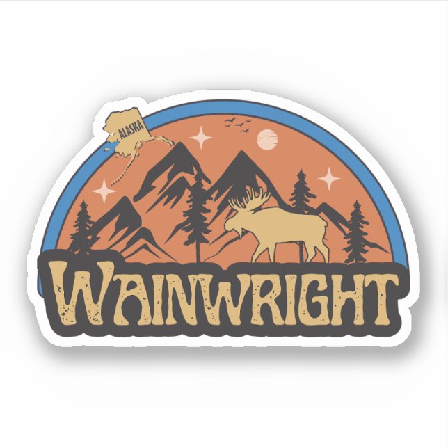 Wainwright, Alaska Sticker (Front)