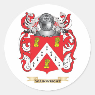 Wainwright Family Crest (Coat of Arms) Classic Round Sticker