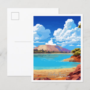 Waiotapu Thermal New Zealand Art Vintage Travel  Postcard