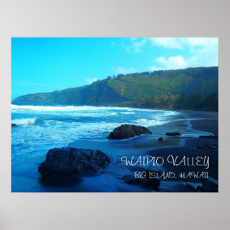 Waipio Valley Big Island Hawaii scenic poster