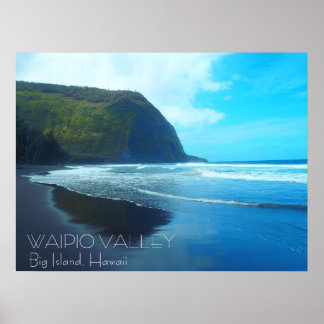 Waipio Valley Big Island Hawaii scenic poster