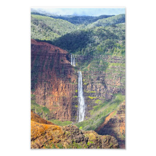 Waipoo Falls, Waimea Canyon, Kauai, Hawaii Photo Print