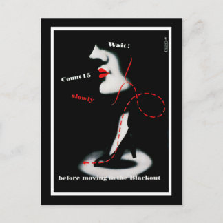 Wait ~ before Moving in the Blackout Announcement Postcard
