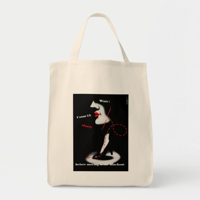 Wait ~ before Moving in the Blackout Tote Bag (Front)