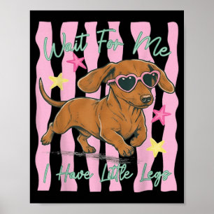 Wait For Have Little Legs Funny Dachshund Puppy Poster