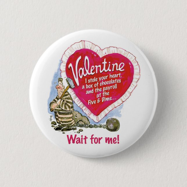 Wait For Me 6 Cm Round Badge (Front)