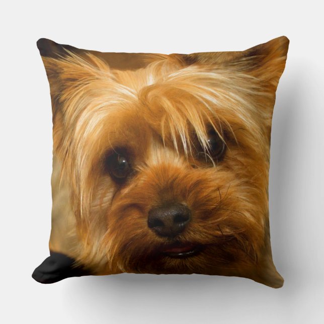 Wait for mum love Yorkie Terrier dog Cushion (Front)