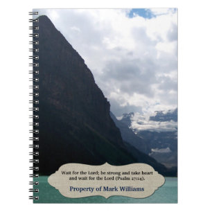 Wait for the Lord Mountain Scripture Personalised Notebook