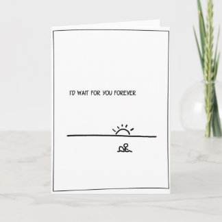 'Wait for you' - Surfing Valentine's Card