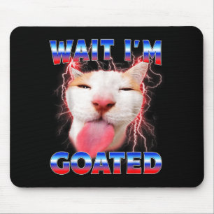 Wait Goated Cat Funny Cat Lovers Staring Cat Funny Mouse Mat