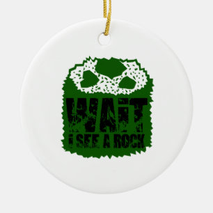 Wait I See A Rock Ceramic Tree Decoration