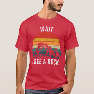 Wait I See A Rock Funny Rocks Collecting lover fri T-Shirt