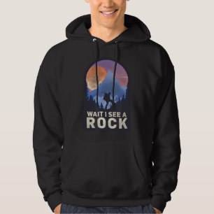 WAIT I SEE A ROCK - Geology geologist Hoodie