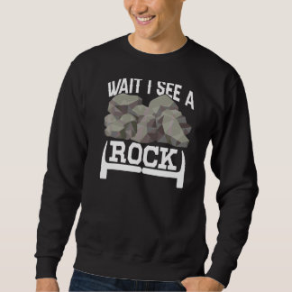 Wait I See A Rock Stone Geologist Student Geology  Sweatshirt