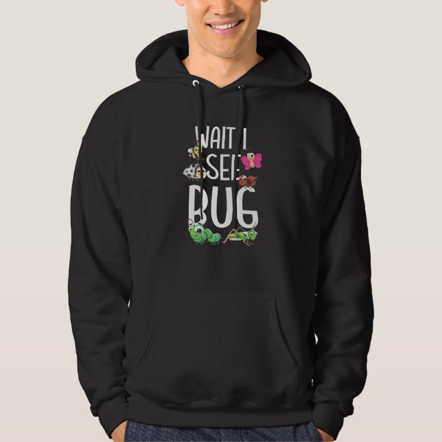 Wait I See Bug Insects Catcher Entomologists Hoodie (Front)