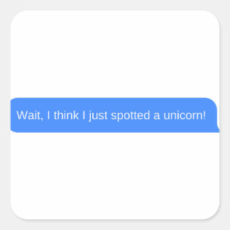 Wait I think I just spotted a unicorn!, hold on i Square Sticker