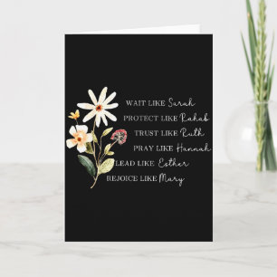 Wait Like Sarah Pray Like Hannah Trust Like Ruth Card