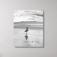 Wait on the Lord Seashore Canvas Print