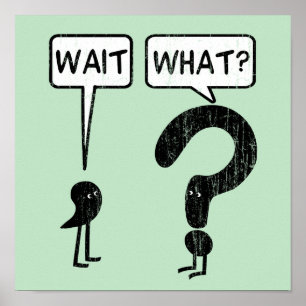 Wait, What? Grammar Humour Poster