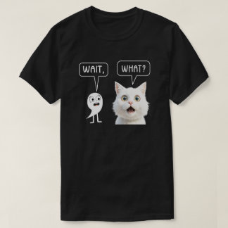 Wait What Punctuation English Teacher Gift Cat T-Shirt