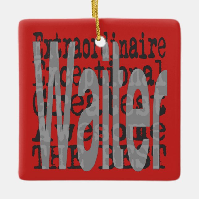 Waiter Extraordinaire Ceramic Tree Decoration (Front)