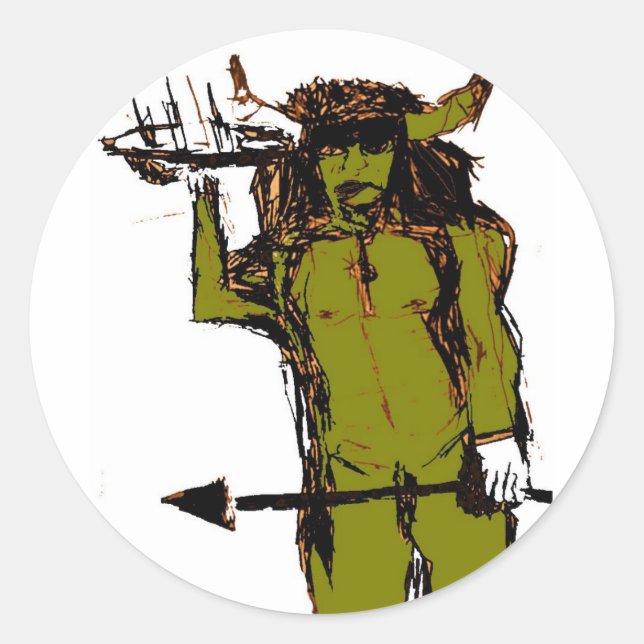 WAITER OF WARRIORS CLASSIC ROUND STICKER (Front)