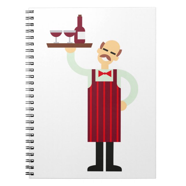 Waiter with Wine Notebook (Front)