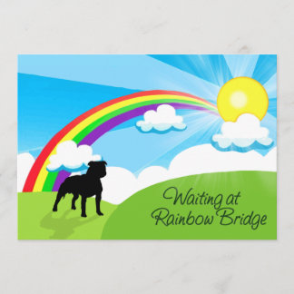 Waiting at Rainbow Bridge Pitbulls Invitation
