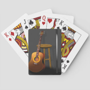 Waiting Encore Guitar Stool and Mike Playing Cards