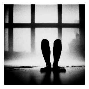 Waiting Feet by the Window Poster