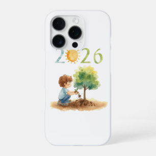 Waiting for 2026 – Boy Planting a Tree for the New iPhone 16 Pro Case