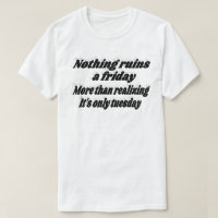 Waiting for Friday Funny quote black typography