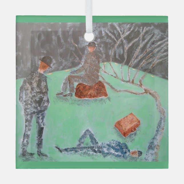 WAITING FOR GODOT Glass Ornament (Front)