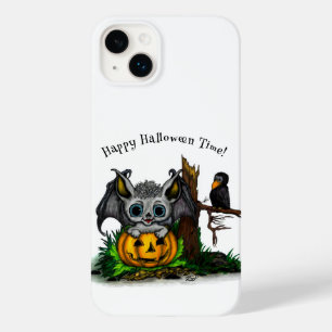Waiting for Halloween , Cute Bat and Raven Case-Mate iPhone 14 Plus Case