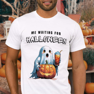 Waiting for Halloween ghost coffee T-Shirt