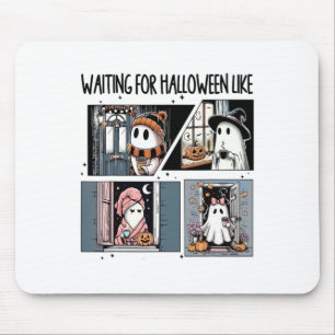 Waiting For Halloween Like Cute Ghost Coffee Horro Mouse Mat