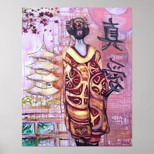 Waiting for her True Love - Geisha Print (Front)