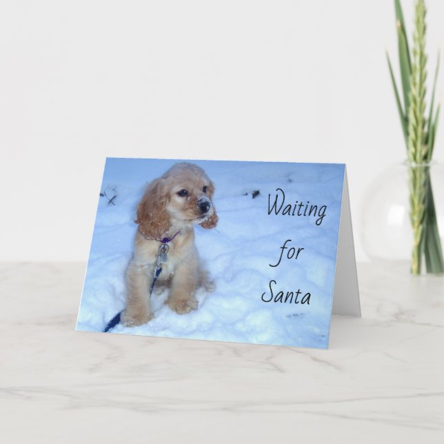 WAITING FOR SANTA CHRISTMAS CARD (Front)
