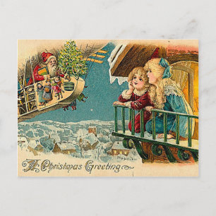 Waiting for Santa Claus Holiday Postcard