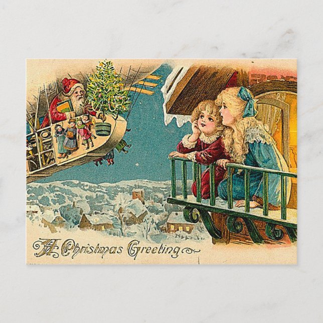 Waiting for Santa Claus Holiday Postcard (Front)