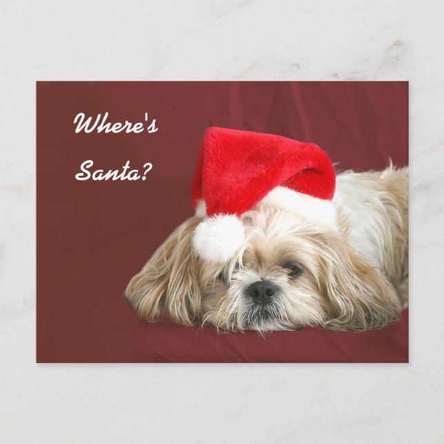 Waiting for Santa Holiday Postcard (Front)