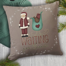 Waiting for Santa - Sleigh And Santa Christmas