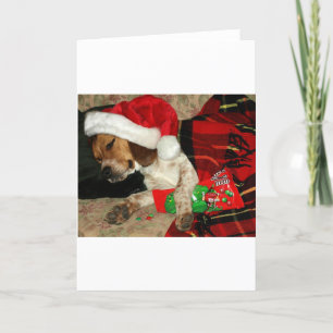 Waiting for Santa- Snoopy Beagle Dog Christmas Holiday Card
