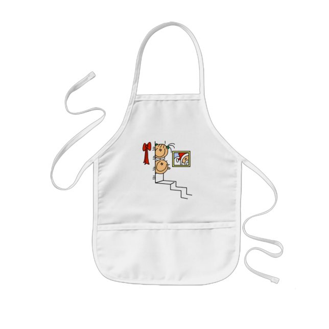 Waiting for Santa T-shirts and Gifts Kids Apron (Front)