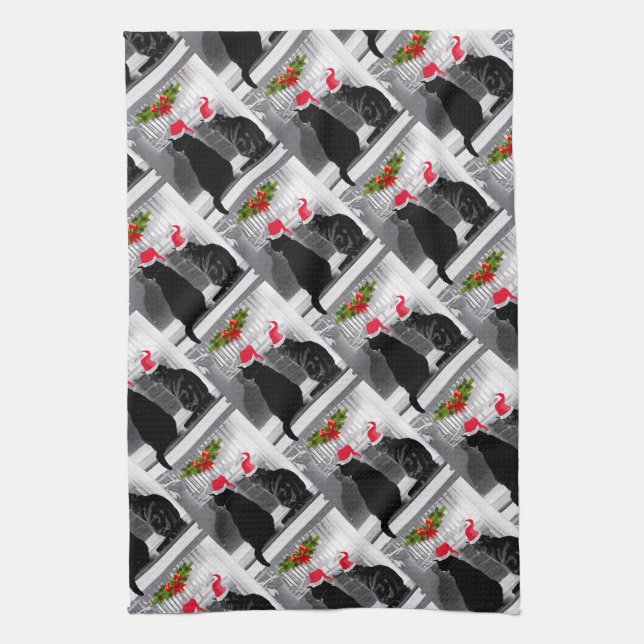 Waiting For Santa Tea Towel (Vertical)