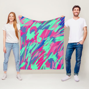 Waiting for Spring Abstract Print Fleece Blanket