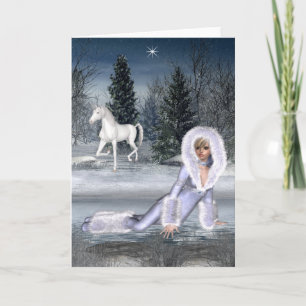 Waiting for Star - Winter Fantasy Greeting Card